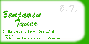 benjamin tauer business card